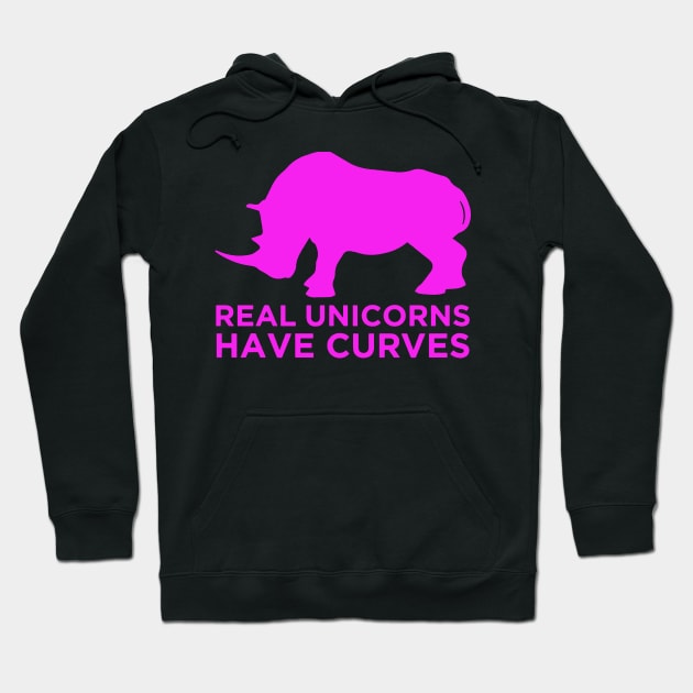 real unicorns have curves Hoodie by hanespace